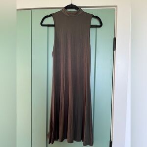 Olive Green Zipper Dress